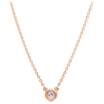 Tiffany & Co. Elsa Peretti&reg; Diamonds By The Yard &Uuml;ksik teemant 18K kuld kaelakee Naiste kaelakee 60017924 Box+Shopping Bag,0.07