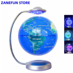 Ujuv maakera 8&rdquo; 20cm 3D p&ouml;&ouml;rlemine LED-valgusega Magnetiline levitatsioon kodu laua kaunistamiseks, Loovad kaunistused EU Plug