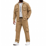 Meeste 2-osaline komplekt: Cargo jakk ja p&uuml;ksid S khaki