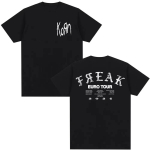 Korn Tour 2026 Merch T-s&auml;rk F&auml;nnikingitused Metall Gooti Rock B&auml;ndi T-s&auml;rgid Mehed Naised Puuvillane Vabaaja Suur L&uuml;hikeste Varrukatega T-s&auml;rk S mitmev&auml;rviline