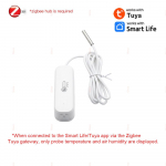 Zigbee Nutikas Termomeeter H&uuml;gromeeter Sondiga Basseini, K&uuml;lmiku, S&uuml;gavk&uuml;lmiku, Vedeliku Temperatuuri Andur 2MQTT TUYA Smart Life jaoks