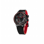 CITIZEN Red Magic Eco-Drive Satelliitajaga, P&auml;ikeseenergia Kvarts, Nahkrihm, , 44mm Meeste Kell, Must T&auml;hik CC3079-11E must