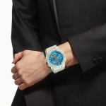 CASIO 110 seeria 200 meetrit veekindel spordi- ja vabaaja Kvartsvaikne rihm meeste k&auml;ekell sinine sihverplaat GA-110AS-5APR sinine