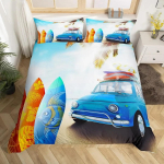 Ranna Ookeani Voodipesukomplekt Palmid Tekikott Mereline Merenduslik Meri Surfamine Tepikott Suvine Hawaii Surfilaud Tekikott 135x200cm