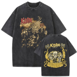 Pestud Vintage Alternatiivne Nu Metal Rockib&auml;nd Korn Follow The Leader Graafilise Tr&uuml;kiga T-s&auml;rk Meestele Mehed Naised Gooti Punk &Uuml;legabariidiline T-s&auml;rk L mitmev&auml;rviline
