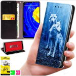 Rahakotit&uuml;&uuml;pi &uuml;mbris Motorola Edge 60 Pro jaoks - Bluemooni kate tr&uuml;kiga + 9H klaas