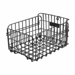 Kokkupandav Tagumine Jalgrattakorv Kokkupandava Disainiga Suure Mahutavusega Kaubakorv Toiduainete jaoks Standard Basket black