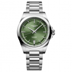 LONGINES Concas Seeria Automaatne Mehaaniline Liikumine 100 Meetrit Veekindel Unisex &Scaron;veitsi Kell 38mm Roheline Ketas Roostevabast Terasest Korpus L3.720.4.02.6 roheline