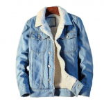 Meeste talvejope Denim sisefliisist paks talveteksadest jope Meeste lahtik&auml;iv sametjakk Meeste karusnahast parkad M