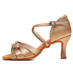 Ladina Tantsukingad Naiste Sandaalid Ballisaali Pehme Tallaga Tantsukingad Daamide Professionaalsed Ladina Tantsukingad K&otilde;rge Kontsaga 5.5cm/7.5cm 39 beige