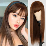 Pikk Sirge Punane Must Hall Roosa Tukkidega Parukas S&uuml;nteetilisest Juuksed Parukas Naistele Kuumuskindel Cosplay Balli Aksessuaarid (as the picture,Dbrown)