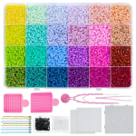 Kuumaliimip&auml;rlite komplekt 8400 tk 144 v&auml;rvi 2,6 mm p&auml;rlid K&auml;sit&ouml;&ouml;komplekt alusplaadi, kuumaliimip&auml;rlite, triikimispaberi, pintsettide ja v&auml;rviliste konksudega blue