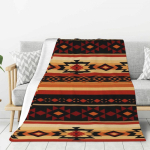 Kohandatud Ameerika p&otilde;lisrahvaste Navajo Boho Asteegi Mustriga Tekk Pehme Fliis Kevadine Soe Flanell Visketekid Diivanivoodi Voodikate 130x150cm brown
