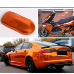 Metallikkattega Kroom Oranž Peegell&auml; l&auml;ikega Auto Mootorratta Kleebised Lehed Vin&uuml;&uuml;lkile L&auml;ikiv Kleebis S&uuml;learvuti jaoks &Otilde;hueraldusfooliumiga 20cm x 30cm