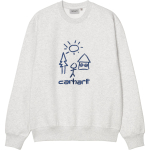 Carhartt WIP SS25 Masterpiece Huppar L&otilde;tv Multikakujutise Prindiga &Uuml;mmarguse Kaelusega Pikkade Varrukatega Meeste huppar I035199-33L-XX XL white