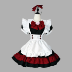 Suurused S-5XL Roosa/Sinine Lolita Neiu Kleit Suure Kaaniga - &Uuml;liarmas Ristriietuja Komplekt 5XL must/punane