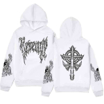 Uus Ameerika High Street Revenge Risti Qilin K&auml;e Y2K Unisex Kolju Vintage Huppar L&otilde;tv Dressipluus XXL valge