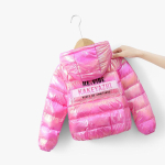 Laste udusulgedest puuvillane mantel V&auml;rviline talvejakk t&uuml;drukutele S&uuml;gisene soe kapuutsiga udumantel Teismeliste parka Lastejakk Udusulged ja parkad 120cm pink