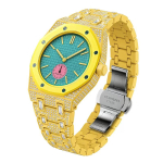 T&auml;iustatud teemantstiilis tsingisulamist metallkorpus ja rihma muutmiskomplekt AP X Swatch Royal Pop'i jaoks K&auml;ekellaks vahetamiseks For Royal Pop&Excluding Watches blue