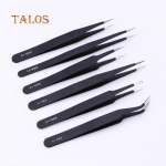 6 tk Antistaatiline s&uuml;sinikterasest hooldus, remont, ohutu pintsetid, vastupidav t&ouml;&ouml;riistakomplekt, auto tarvik