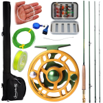Sougayilangi lend&otilde;ngede komplekt 2,7 M lend&otilde;nge ja rulliga kombineeritud ja torukottide lantide komplekt, kalastustarbed fly fishing set
