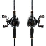 Baitcasting kalastusrull Ultra Smooth 12+1 varjestatud kuullaagriga kiire 6,3:1 &uuml;lekandearvuga rull Left kuld