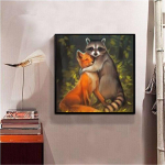 5D DIY Teemantmosaiik Teemant Rebase ja K&auml;hriku tikandiga Tikitud Ristpistes Kodukaunistus 30x30CM