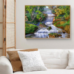 Teemanttikandid Ristpistes loodus teemantmosaiik Scenic 5D teemantmaal Creek teemantkunst 20X30CM