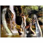 Teemantmaali ikoonid Teemanttikandid Madu Banshee Beauty t&auml;is&uuml;mmargune kivist ristpiste 20X30CM