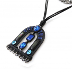 Les Tr&eacute;sors De Lily [J2802] - Collier Cr&eacute;ateur 'Anamaya' bleu noir sinine