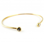 Les Tr&eacute;sors De Lily [L0060] - Bracelet Plaqu&eacute; Or 'Unique' blanc valge