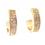 Les Tr&eacute;sors De Lily [L1836] - kullatud k&otilde;rvar&otilde;ngad 'D&eacute;esse' valgest kullast - 15x3 mm kuld