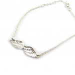 Les Tr&eacute;sors De Lily [M6965] - Bracelet Argent 'Les Ailes d'Ange' blanc h&otilde;be