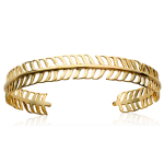 Les Tr&eacute;sors De Lily [N6203] - Bracelet Plaqu&eacute; Or 'Navajos' dor&eacute; (plume) - 56 mm 20 mm kuld