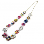 Les Tr&eacute;sors De Lily [N9565] - Collier sautoir artisanal cuir 'New Life' multicolore (fait main) mitmev&auml;rviline
