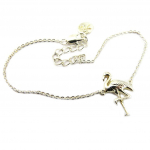 7bis [P8242] - K&auml;sitsi valmistatud h&otilde;bedane k&auml;ev&otilde;ru  Flamingo  - 18x10 mm h&otilde;be