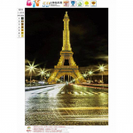 Huacani teemanttikandid 5D DIY teemantmaal Eiffeli torni pilt kivikividest &uuml;mmargune teemant j&otilde;ulukingi kaunistus koju 30*40 cm