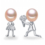 LSOOYH romantiline abieluettepanek armastuse ehted looduslikust kivist mageveep&auml;rlitest k&otilde;rvar&otilde;ngad unikaalsed valge