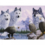 Teemantmaaling Loomade Hundi perekond Dimaond Tikand Full Drill Teemantmaal 20X30CM