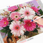 Teemantmaali lill 5D DIY Teemantmosaiik Daisy t&auml;is&uuml;mmargune puurmaal 20X30CM