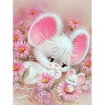 Teemantmosaiigist koomiksifilm 5D DIY Teemantmaaling Loomad armsad Hiir T&auml;isringi puur Ristpistes Kaunistus Kodu Kingitused 20X30CM