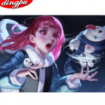 5D Teemantmaal Teemantkunst Ristpistes Mosaiik Loomad Rhinestones Pildid Kodukaunistus 20X30CM