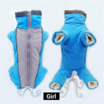 Praktiline jope paks kombinesoon koeramantel lumekost&uuml;&uuml;m lemmiklooma kutsikas koera riided kapuuts fliis talvine helkur soe Size:16(Girl)
