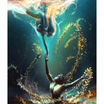 5D DIY Teemantmaal Merealused tegelased Ristpistete komplekt Mosaiik Teemanttikandid Roos T&auml;is&uuml;mmargune/ruudukujuline puur Kodukaunistus Round 20x30cm