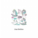 Boho Unicorn komplekt M&auml;rgid Thermal Transfer Uus disain DIY Hot Tear T-s&auml;rk Kleidid Loomade aplikatsioonid Laigud Armas beebis&auml;rgi kleebis