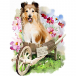 Uus 5D DIY Teemantmaaling Koer Teemanttikandid Merevaatega Ristpistes T&auml;isringi puur K&auml;sit&ouml;&ouml; Kodukaunistused K&auml;sitsi kingitus Full Round 15x20CM