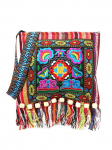 Rahvastiilis naiste k&auml;ekott Vintage etniline &otilde;lakott Tikand Boho Hipi Tutt Tote Messenger Mood must