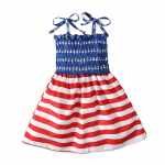 Vasts&uuml;ndinud beebit&uuml;druk, 4. juuli iseseisvusp&auml;ev, varrukateta vest, Ameerika lipuga p&uuml;ksid, peapael, riidekomplektid 18M-6T 120