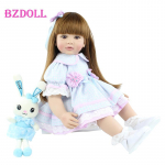 BZDOLL 60 CM Silikoonist Reborn Girl Doll M&auml;nguasi Elutruu vin&uuml;&uuml;lprintsess V&auml;ikelapsed Elus Bebe Kleit T&uuml;drukule S&uuml;nnip&auml;evakingitus 60cm Doll, Brown Eyes
