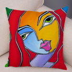 Abstraktne maalimine padja kate dekoratiivne stiil v&auml;rviline multikas t&uuml;druku padjap&uuml;&uuml;r diivan kodu 45x45cm